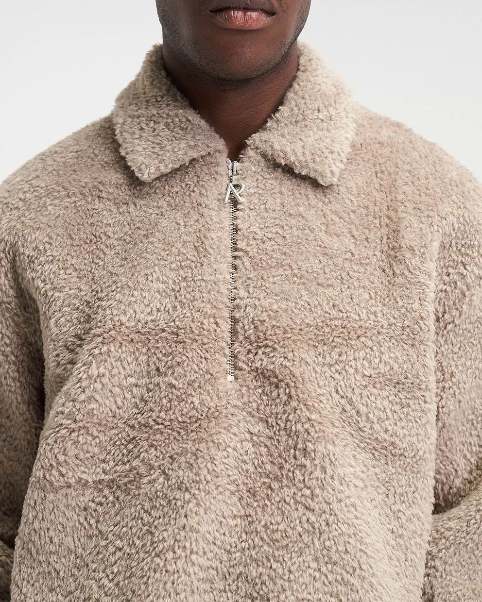 Fleece Zip Pullover - Mushroom